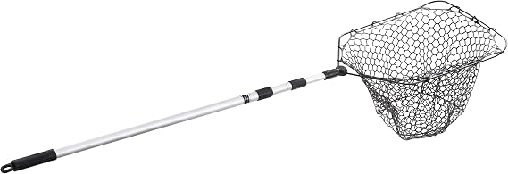 Ego S1 Slider Fishing Net, Ultimate Fishermens Tool Fixed Handle, Replaceable Head, Salt & Freshwater, 102" Handle, Small 14x18 Inch Hoop