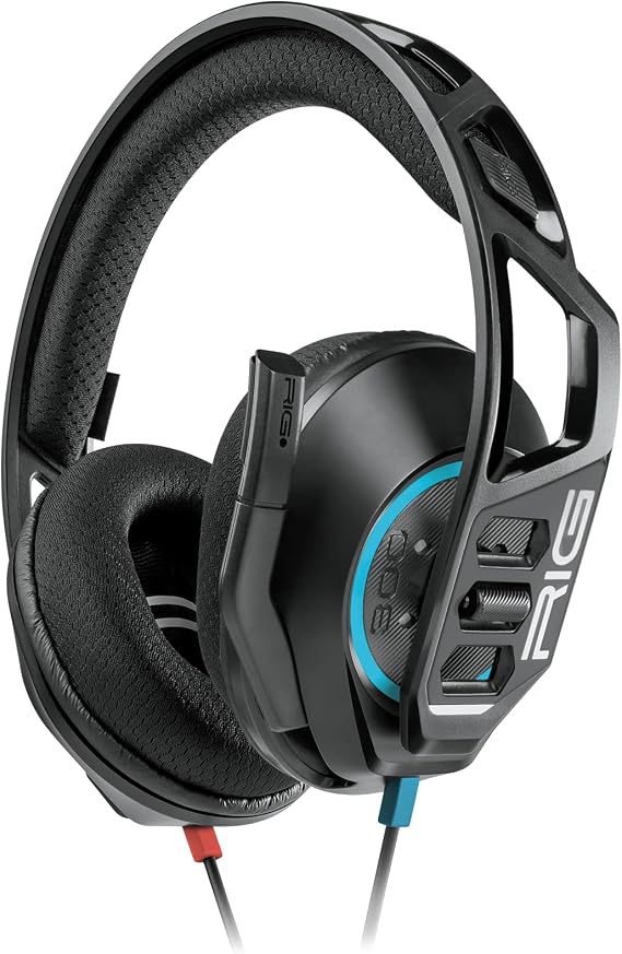 RIG 300 PRO HN Wired Gaming Headset | For Nintendo Switch, Switch 2 - Universal 3.5mm - Flip-to-Stow Mic, 40mm Speakers, 1.2-meter cable Black/Blue/Red