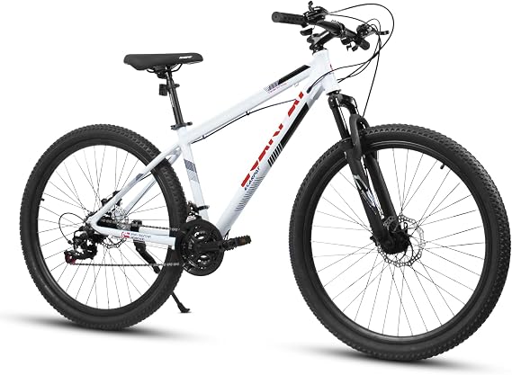 27 Inch Mountain Bike-21 Speed Suspension Fork Aluminum Frame Disc Brake, Mountain Biking for Both Men and Women Outdoor Fitness City Commuting