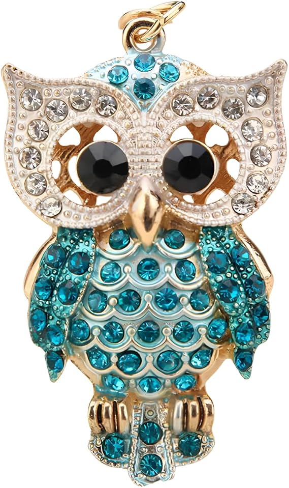 Mom Owl Keychains, Women Key Chains Owl Keychain for Women Crystal Key Ring For Bag Wallet Purse Handbags Cars Key
