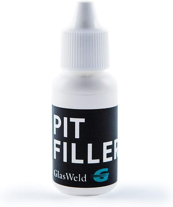 GlasWeld Pit Filler for Professional Windshield Repair - Greatly Helps Repair Cracks, Strong Glass Repair Fluid for Added Protection to Car Window, Auto Glass for Glasses Repair Kit - 15 ml