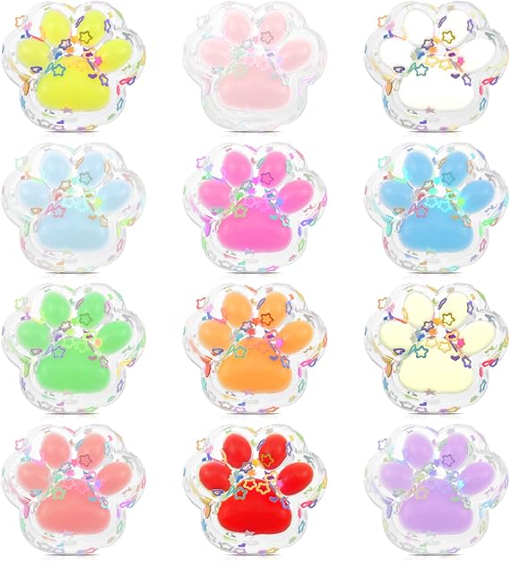 10 Pcs MINI Taba Squishy, Cat Paw Squishy for Stress Relief, Fun Fidget Toys, Cute Super Soft Squeeze Toys, Taba Squishies Paw for Adults Effective Anxiety Relief Decompression and Relaxation