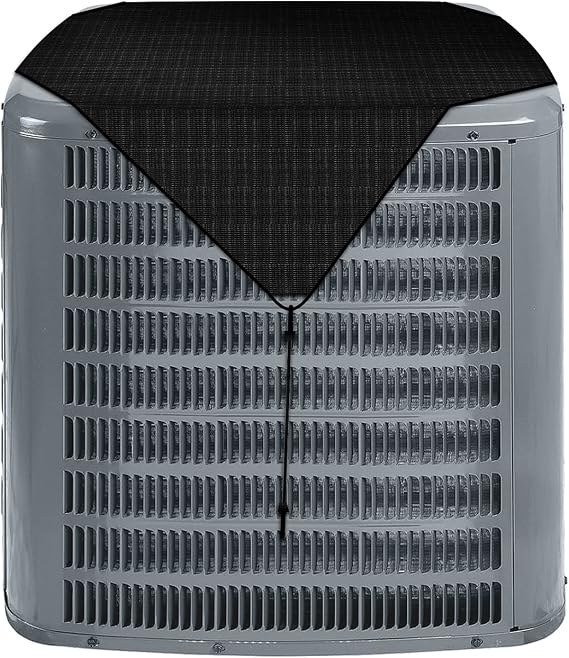 E&K 28"x28" Waterproof Outdoor AC Unit Cover Air Conditioner Compressor Winter Top Cover for Outside with Bungee Cords Protect from Leaf Dust Debris Snow