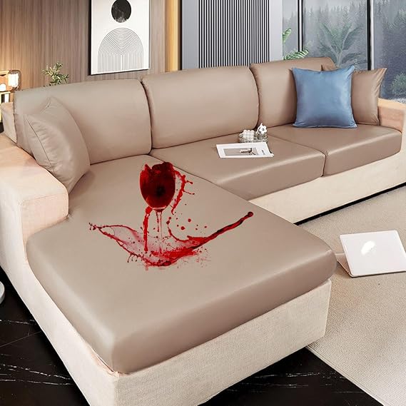 BVCL Waterproof Sofa Cushion Cover, Universal Sofa Cover, Modular Sofa Cover Suitable for Many Sofas(Khaki,Large Version XL)