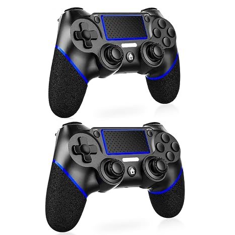 Lyyes PS4 Controller 2 Pack, Wireless PS4 Controllers with Non-Slip Grip Motion Sensing Compatible for PS4 Console