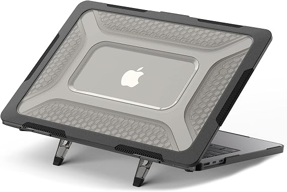 Soonjet for MacBook Air 13 Inch Case, Black Bumper, M5-M2, 20262022