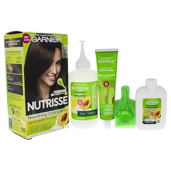 Garnier Nutrisse Nourishing Color Creme #50 Medium Natural Brown 1 Application