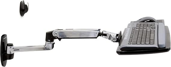 Ergotron LX Wall Keyboard Arm 35-Inch Extension, Polished Aluminum