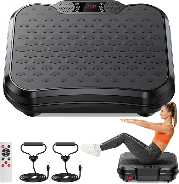 NXSCI Vibration Plate Exercise Machine,Vibrating Platform for Lymphatic Drainage with 250 Speeds,500 lbs Weight Capacity,Vibrated Plates for Weight Loss,Full Body Workout Equipment for Fitness at Home