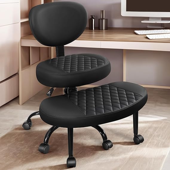 AtHope Cross Leg Office Chair ADHD Chair with Wide Footrest and Casters