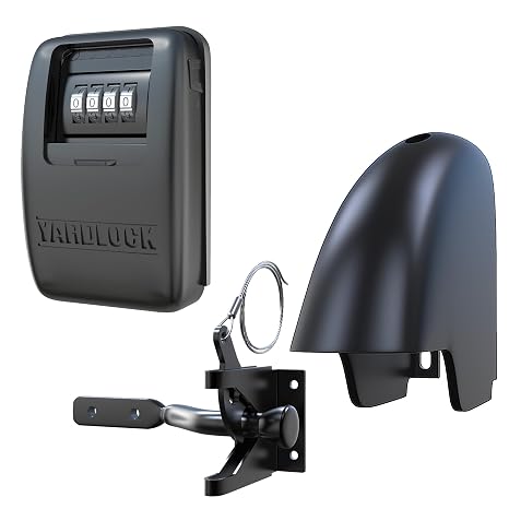 Gate Lock XLB Secure Keyless Fence Lock and Latch with 2-Way Access Strong Durable System for Theft Prevention and Home Security, Easy Installation on Wood or Vinyl Gates/Fences