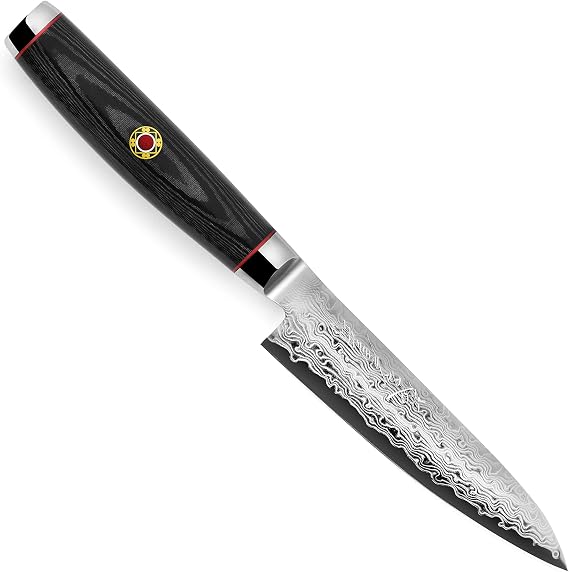 Enso SG2 Petty Knife - Made in Japan - 101 Layer Stainless Damascus Utility, 4.75"