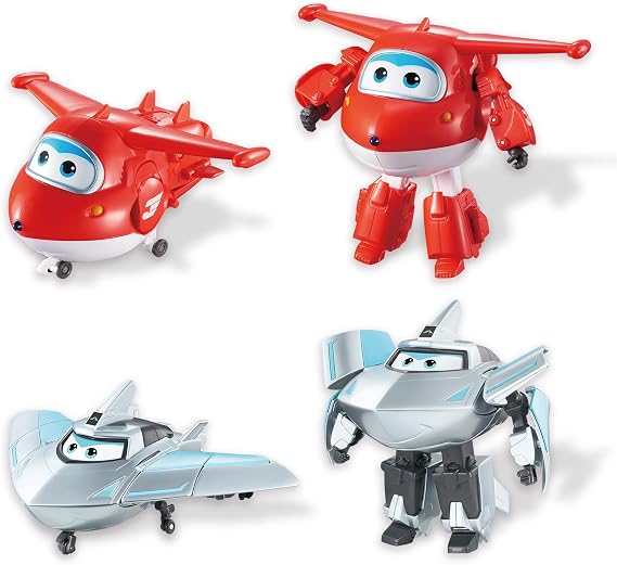 Super Wings Transformable Toys, 5 in Airplane Transformable Figures Toys for Toddlers Kids Age 3 4 5 6 7
