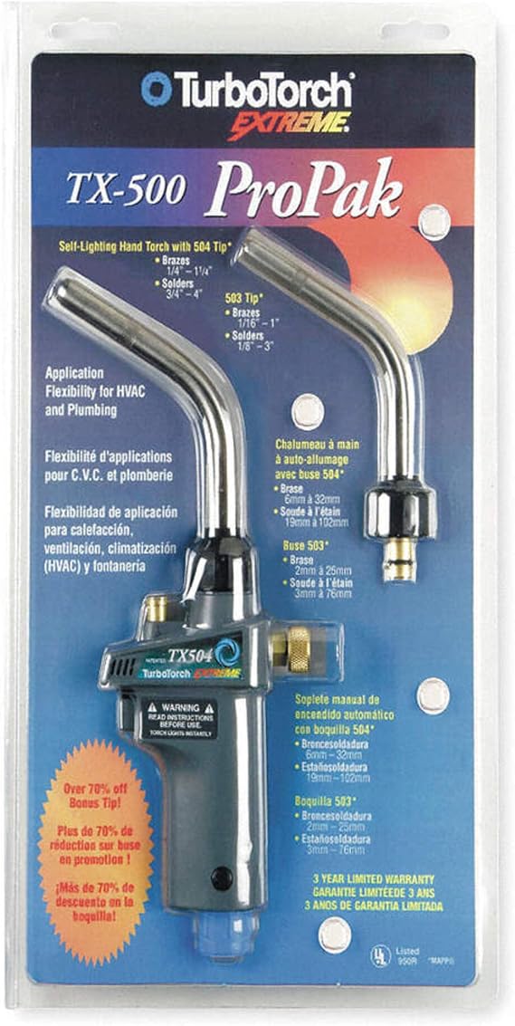 TurboTorch Extreme Self Lighting Torches - tx500 pro pak