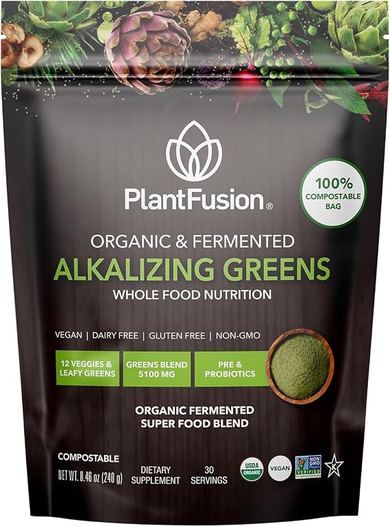 Plantfusion Organic Fermented Alkalizing Greens, 8.46 OZ