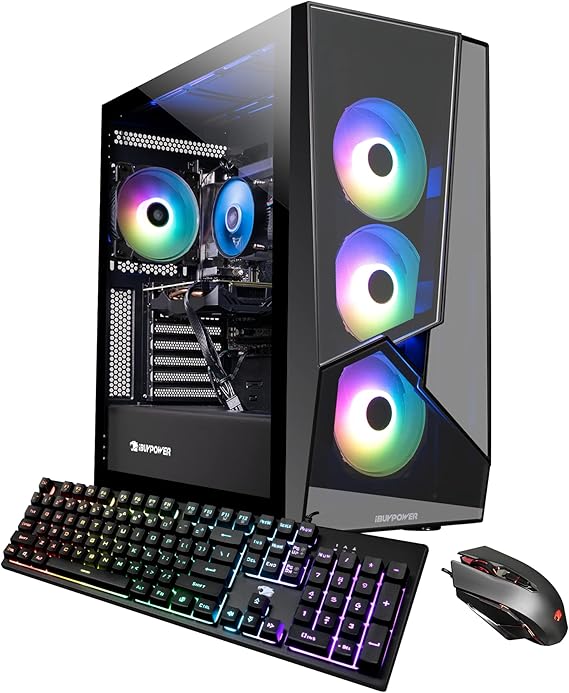 iBUYPOWER Pro Gaming PC Computer Desktop SlateMR 215a (AMD Ryzen 5 5600G 3.9 GHz,AMD Radeon RX 6600XT 8GB, 16GB DDR4, 480 GB SSD, WiFi Ready, Windows 11 Home)