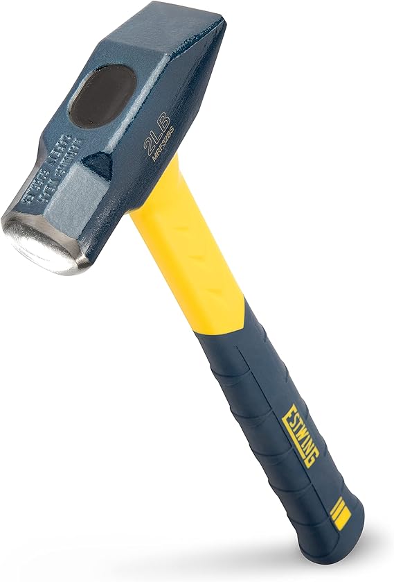 ESTWING Blacksmith's Hammer - 32 oz Metalworking Tool with Fiberglass Handle & No-Slip Cushion Grip - MRF32BS