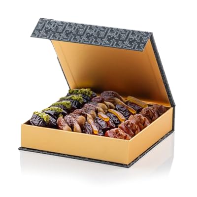 Black Sapphire Small Premium Filled Dates Gourmet Stuffed Dates Gift Box 330g Organic Luxury for Special Occasions
