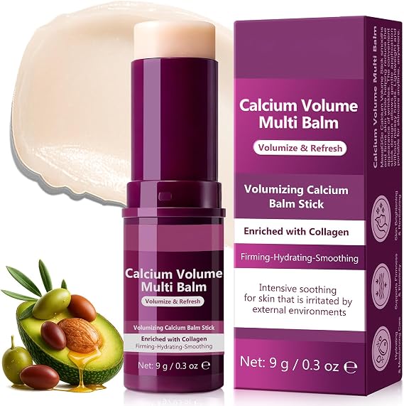 Calcium Multi Balm Stick,Calcium Volume Multi Balm - Collagen Moisturizing Stick for Face, Eyes and Neck Skin, Hydrating & Firming For All Skin Type