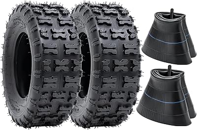 2 PCS13x5.00-6 Tires and 13X5.0-65.04.0-6 Inner Tubes for 4 Wheelers ATV,Quad Lawn, Mower, Wheelbarrows, Go Kart,Snow Blower, Tractors, Hand Trucks, Trolleys, Mini Bike Tires P-094