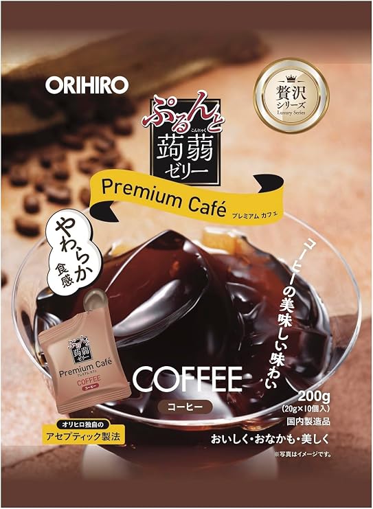 Orihiro Purinto Konjac Jelly Premium Cafe Coffee Flavor 200g 20g x 10 pieces x 6 Packs