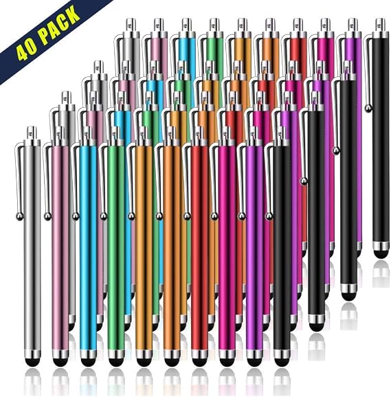 LIBERRWAY Stylus Pen 40 Pack of Universal Touch Screen Capacitive Stylus for Kindle Touch ipad iPhone 6/6s 6Plus 6s Plus Samsung S5 S6 S7 Edge S8 Plus Note