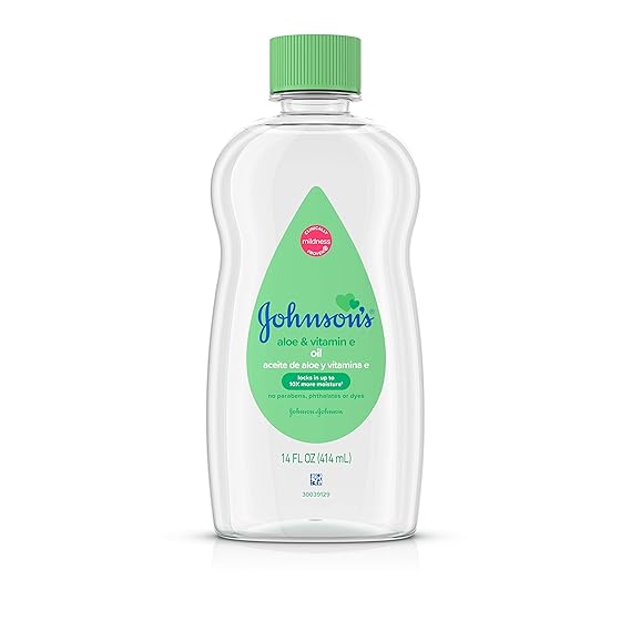 Johnson's Baby Oil, Aloe Vera & Vitamin E, 14 fl oz