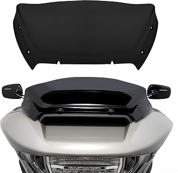 FATECIM 9" Wave Windshield Windscreen Air Deflector for Harley CVO Road Glide FLTRXSE 2023-up, CVO Road Glide ST FLTRXSTSE 2024-up, Road Glide FLTRX 2024-up Accessories Dark Smoke