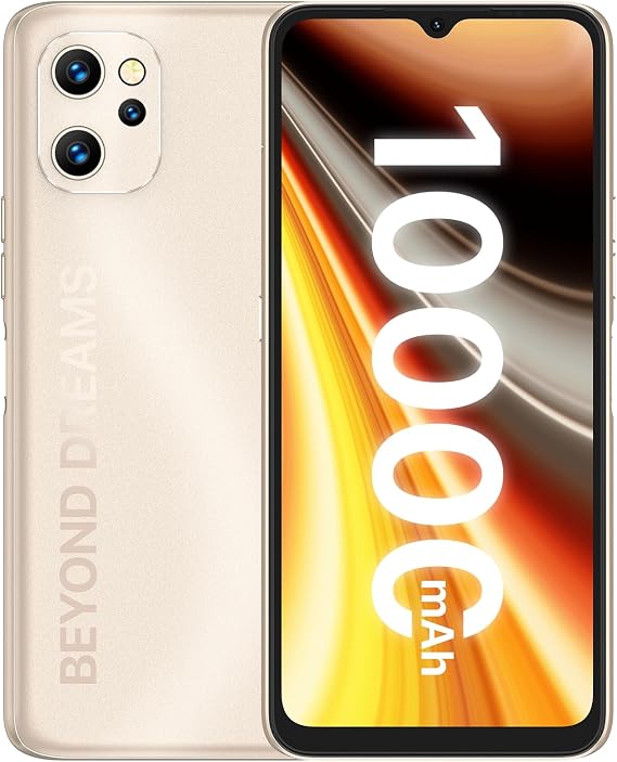 UMIDIGI Power 7 MAX Unlocked Cell Phone,6GB+128GB 10000mAh Battery,6.7" Full Screen + 48MP AI Triple Camera Android Smartphone,NFC,GPS,Face & Fingerprint,BLE 5.0, WiFi 2.4GHz/5GHz,,Gold