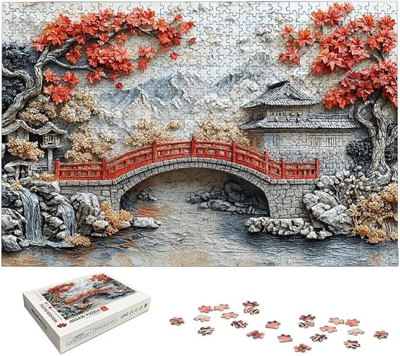 Puzzles for Adults 5000 Pieces, Japan Wooden Puzzles for Adults, Landscape Puzzle with Exquisite Packaging Box, Impossible Challenging Puzzle for Family/Friends, Home Decor, Gifts for Women,6512