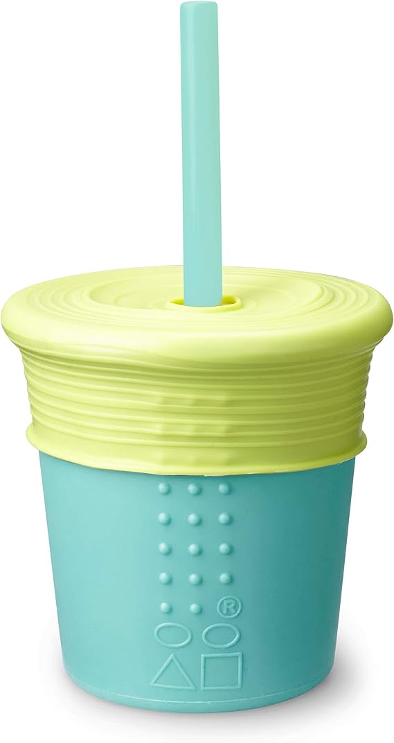 Silicone Straw Cup - Teal