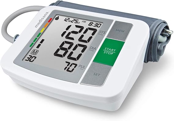 Medisana Blood Pressure Monitors for Home Use, Automatic Upper Arm BP Machine with Adjustable Digital Blood Pressure Cuff Kit for Home Use Includes Batteries, Carrying Case
