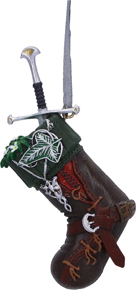 Nemesis Now Lord of The Rings Aragorn Stocking Hanging Ornament 9cm, Resin, Officially Licensed Lord of The Rings Hanging Ornament, Cast in The Finest Resin, Hand-Painted