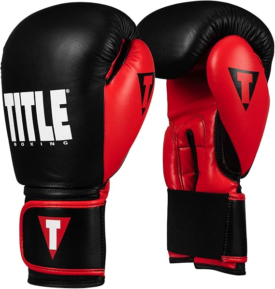 Title Boxing Dynamic Strike Heavy Bag Gloves, Black/Red, 14 oz