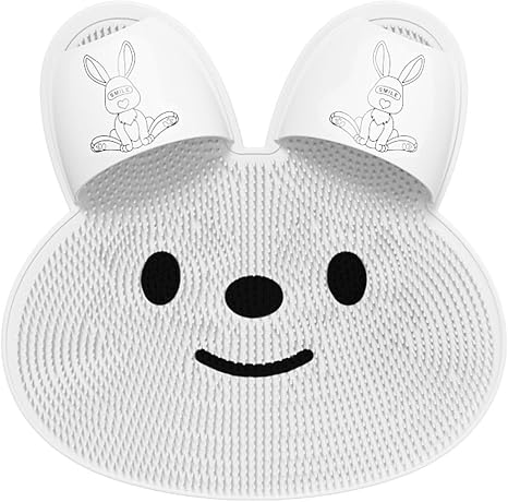 Shower Foot and Back Scrubber - Non-Slip Silicone Bath Massage Pillow Brush Flexible Exfoliating Body Mat with Suction Cups for Foot Cleaning Arm Tension Bathroom Spa Massage Tool