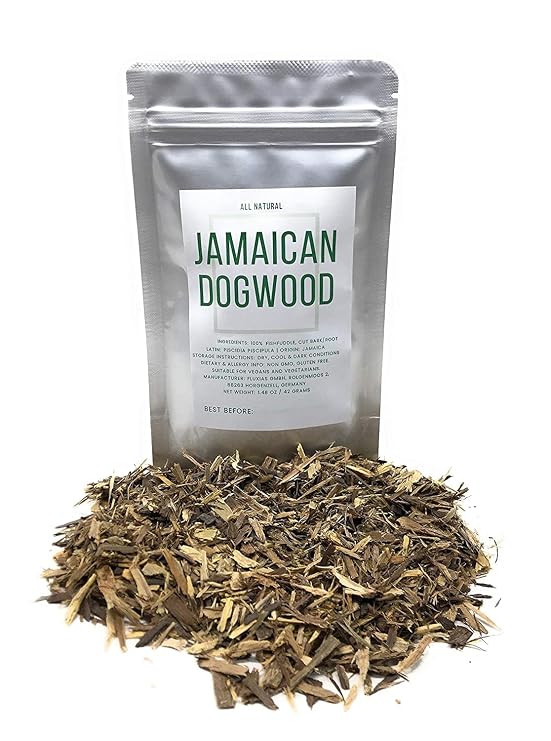 Jamaican Dogwood - Dried, Cut & Natural Fishfuddle (Bark/Root) - Piscidia Piscipula from Jamaica - Net Weight: 1.48 Oz / 42 Grams
