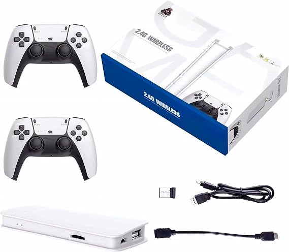 M15 PRO Retro Oyun Konsolu, 2 Kablosuz Oyun Konsolu, 64 GB, 20000 Oyun, 3D, HD, TV, PS1 HDMI 4K Emülatörleri, Arcade Oyunları, Çocuklar ve Yetişkinler için Hediye