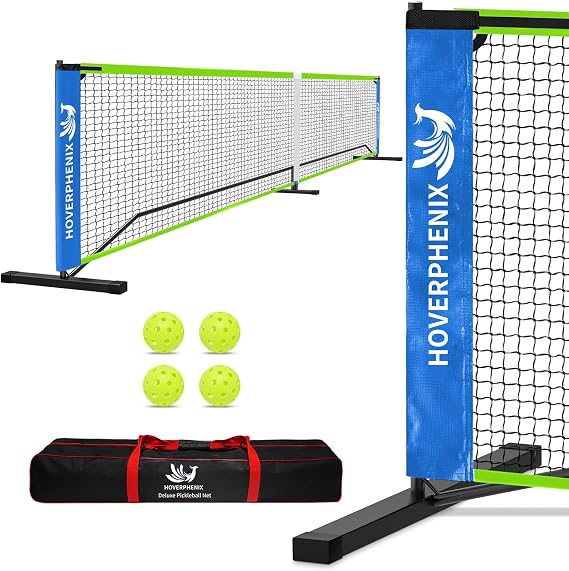 Hoverphenix Pickleball Net - 22FT Full Size Net with Carry Bag for Driveway