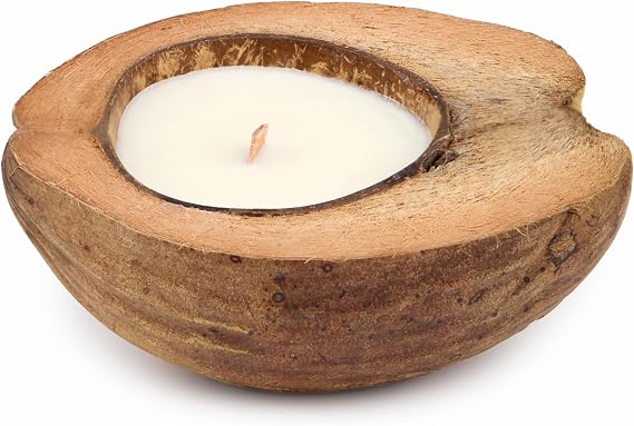 Set of Non-Toxic Scented Candles Clearance | Coconut Candle with Wooden Wick | Candles for Home Scented & Candle Decor (Caramel Island)