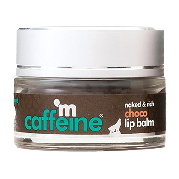 mCaffeine Deep Moisturizing Choco Lip Balm for Healing Dry & Chapped Lips - 24 Hrs Moisturization | Lip Care for Men & Women with Cocoa Butter & Hazelnut Oil | Natural & Vegan (12gm)