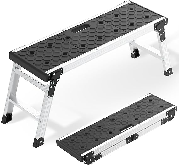 Johgee Folding Work Platform, Portable Work Step Bench