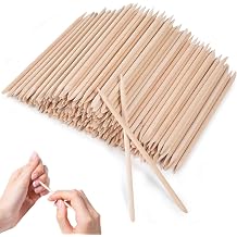 800 Pcs 4.5 Inch Orange Wood Nail Cuticle Pusher Sticks for Nail Art Manicure Pedicure