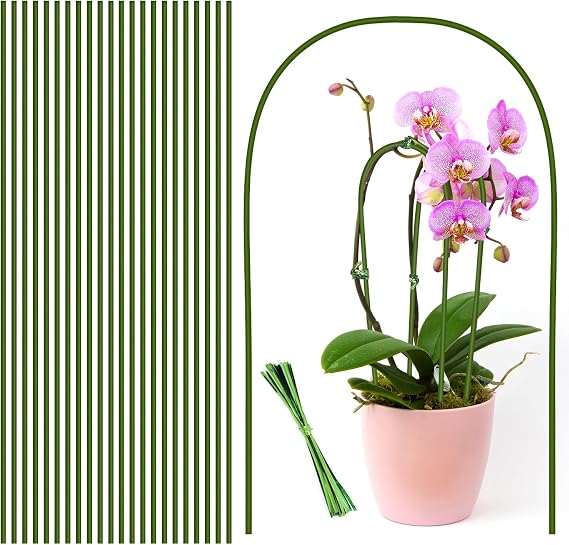 20Pcs Plant Stakes, 23.6IN Orchid Support Stakes for Indoor Plants