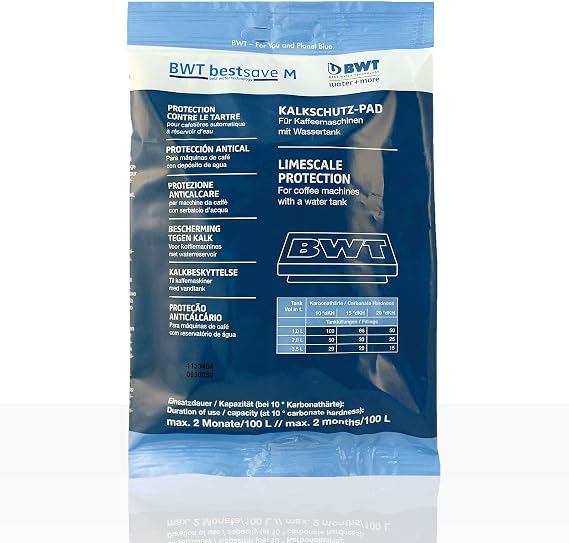 BWT Bestsave M Limescale Protection Pad For Coffee Machine And Espresso Machine - Capacity Upto 2 Months or 100 liters