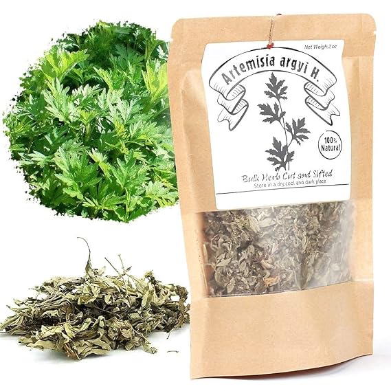 EidolonGreen [China Medicinal Herb] Chinese Mugwort, Dried Artemisia Argyi (ai ye///aihao/ /Oriental Wormwood) 100% Natural Dried Bulk Herbs (2 Ounce (Pack of 1))