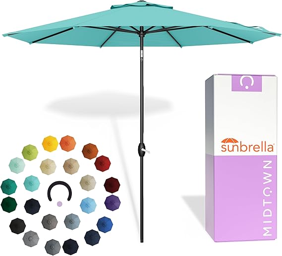 Midtown Umbrellas Lean - 8 Ft Patio Umbrella, Aruba Canopy