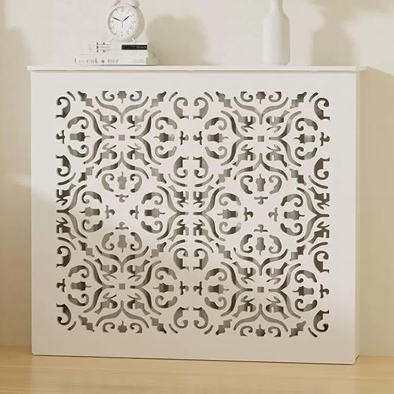 Radiator Cover Cabinet Shelf, Heater Heating Side Stand Cabinet Shelf, MDF Heating Cover Cabinet, Decorative Heating Cover Cabinet for Living Room Bedroom Home Indoor Decor(60x80x15cm)