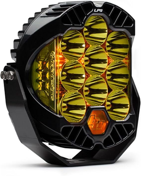 Baja Designs LP9 Pro LED Light Pod for Jeeps, Off Road 4x4, Truck, UTV (Spot Lens; Amber)