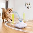 Pet Prime 3-in-1 Interactive Cat Toy with 6PCS Feathers - Automatic USB Rechargeable Self Moving Cat Toy for Bored Indoor Kittens and Adult Cats