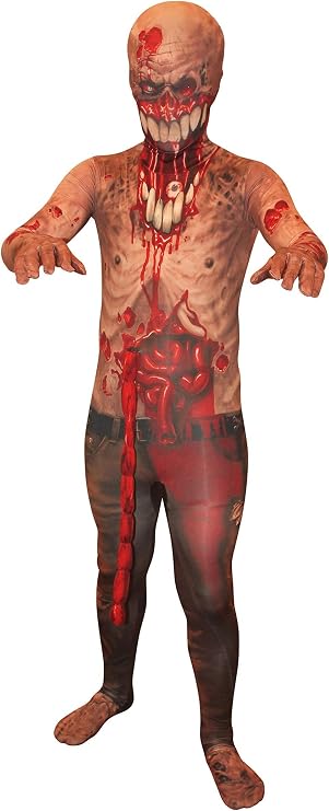 Morphsuits Kids Exploding Guts Zombie Monster Costume - Large 4'-4'6 / 10-12 Years